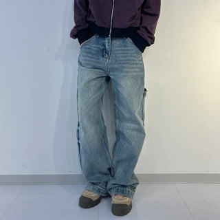 (Unisex) Vintage-style denim pants