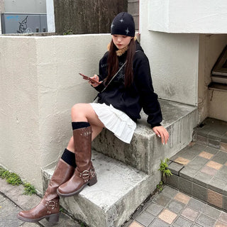 Lettering Hooded Zip-Up