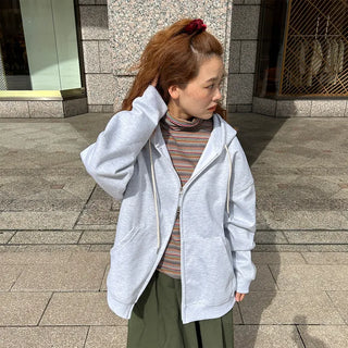 (Unisex) Cotton Hooded Zip-Up