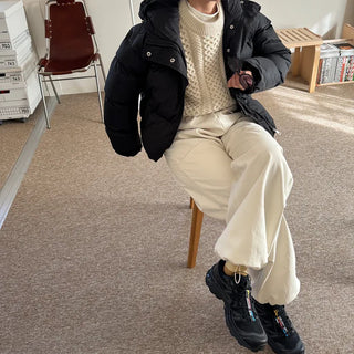 Big Hoodie String Padded Jacket