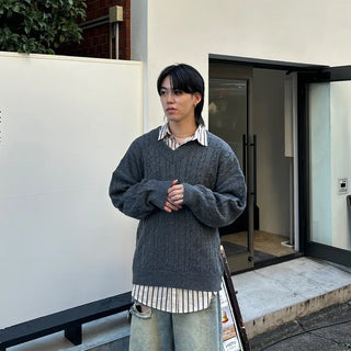 (Unisex) Oversized Cable Knit