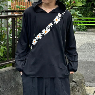 (Unisex) Loose Fit Hooded T-Shirt