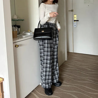 Checked Banding Pants