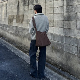 Suede Crack Square Cross Bag