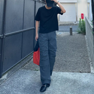 (Unisex) Dual Cargo Nylon Pants