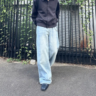 (Unisex) Simple Wide Denim