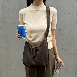 Half-neck short-sleeved knit