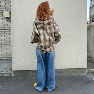 Hooded check shirt