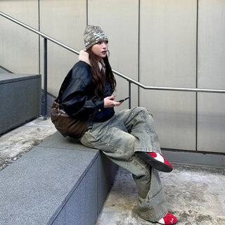 (Unisex) Vintage Wash Denim Pants