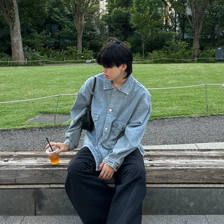 (Unisex) Out-pocket denim jacket