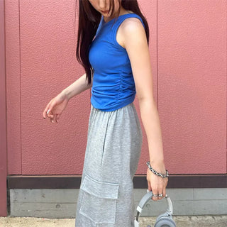 Side Shirring Tank Top