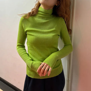 Colored turtleneck knit