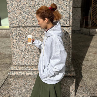(Unisex) Cotton Hooded Zip-Up