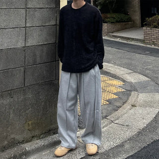 (Unisex) Hairy Soft Shaggy Round Knit