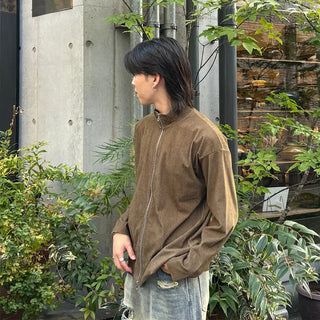 (Unisex) Autumn Rib Zip-Up