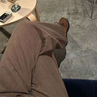 Peach skin cotton pants