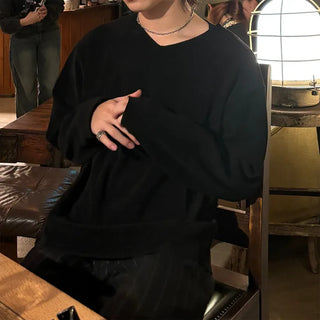 Brick V-neck knit