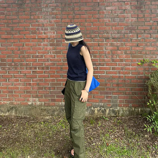 Boucle knit sleeveless top