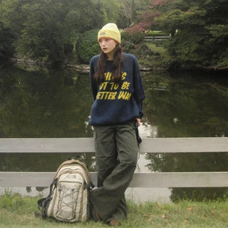 (Unisex) Jacquard Lettering English Knit