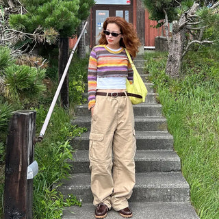 Rainbow Cropped Knitwear