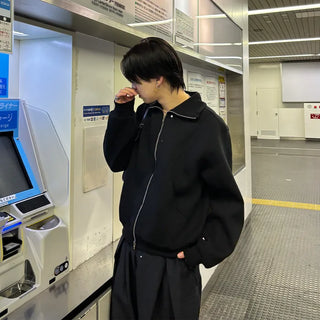 (Unisex) Edge Color Zip-Up