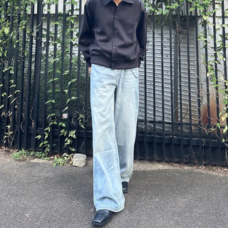 (Unisex) Simple Wide Denim