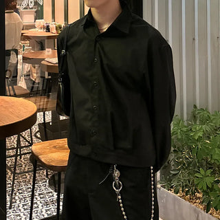 (Unisex) Cropped Chino Jacket