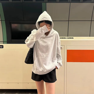 Cat back print hooded sweatshirt
