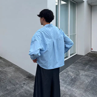 Minimalist cropped pocket shirt