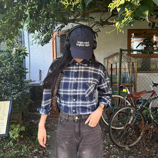 Oversized check shirt