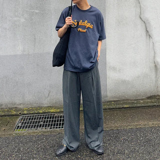 Low-stripe slacks