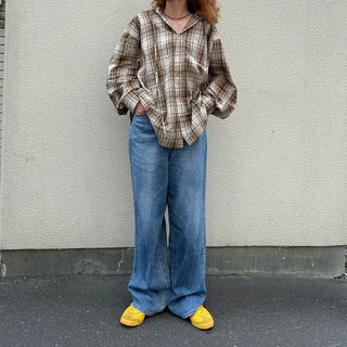 Hooded check shirt