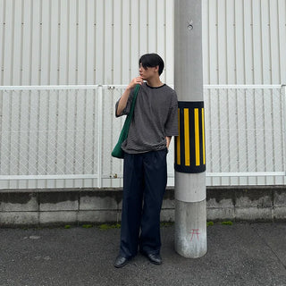 Washed border T-shirt