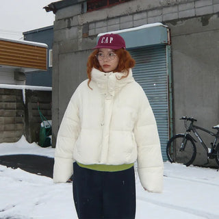 Cropped hooded jacket