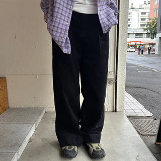 Corduroy pintuck pants