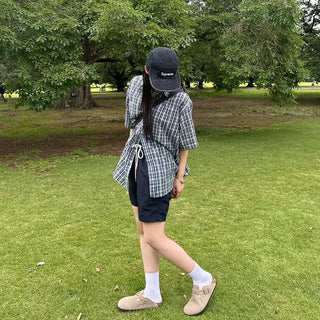 Bright check shirt