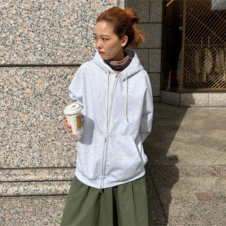 (Unisex) Cotton Hooded Zip-Up