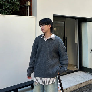 (Unisex) Oversized Cable Knit