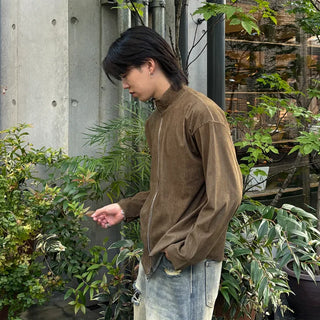 (Unisex) Autumn Rib Zip-Up