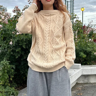 (Unisex) Cable Low Gauge Box Knit