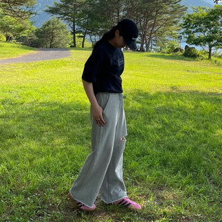 Point-cut sweatpants