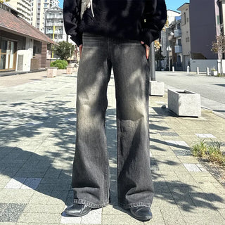 (Unisex) Vintage Black Flare Denim