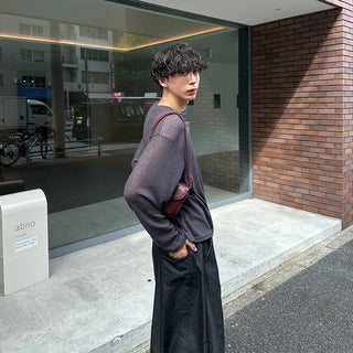 See-through round knit