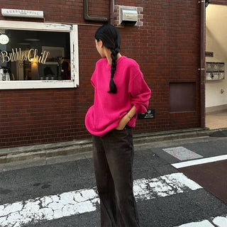 Oversized round knit