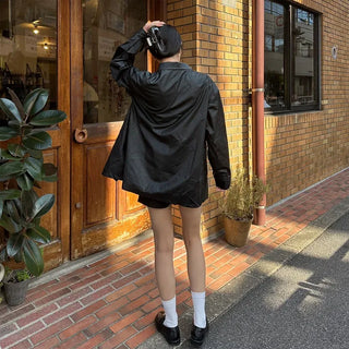 Faux Leather Oversized Coat Jacket