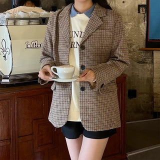 Houndstooth check jacket
