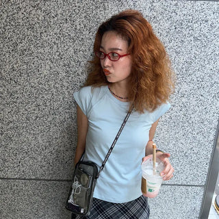 Colored oval glasses