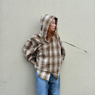 Hooded check shirt