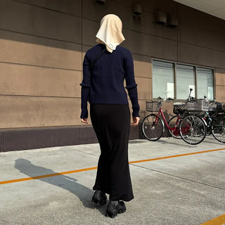 Simple ribbed cardigan