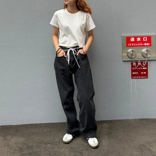 Unisex Loose Fit Denim Pants
